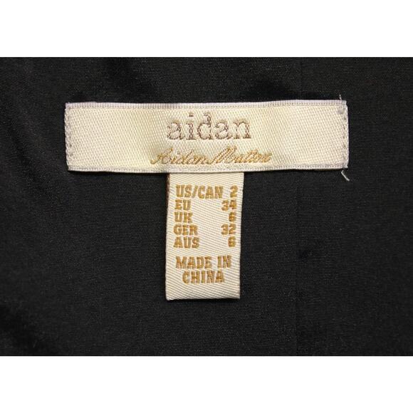 Aidan Mattox Women's Cocktail Mini Dress Blue Metallic Sleeveless Sz 2 NEW - Picture 6 of 9